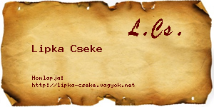 Lipka Cseke névjegykártya